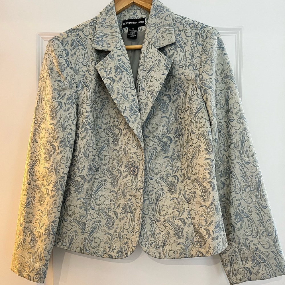 Norton McNaughton brocade blazer, NWT, ladies size 14